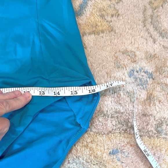 💙Laundry byShelli Segal,Turquoise Choker One Piece,Cool Back,Sexy,Beautiful - Picture 8 of 14